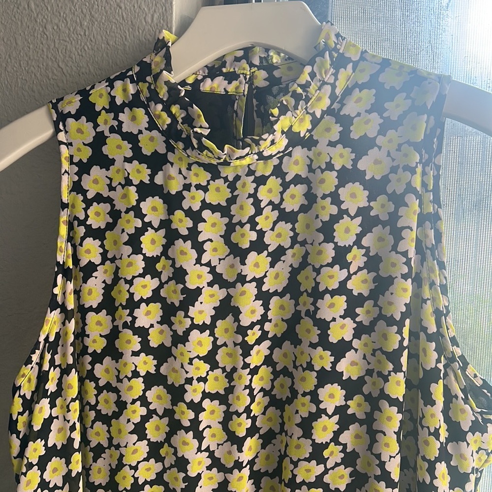 Black Dress with Yellow Flowers